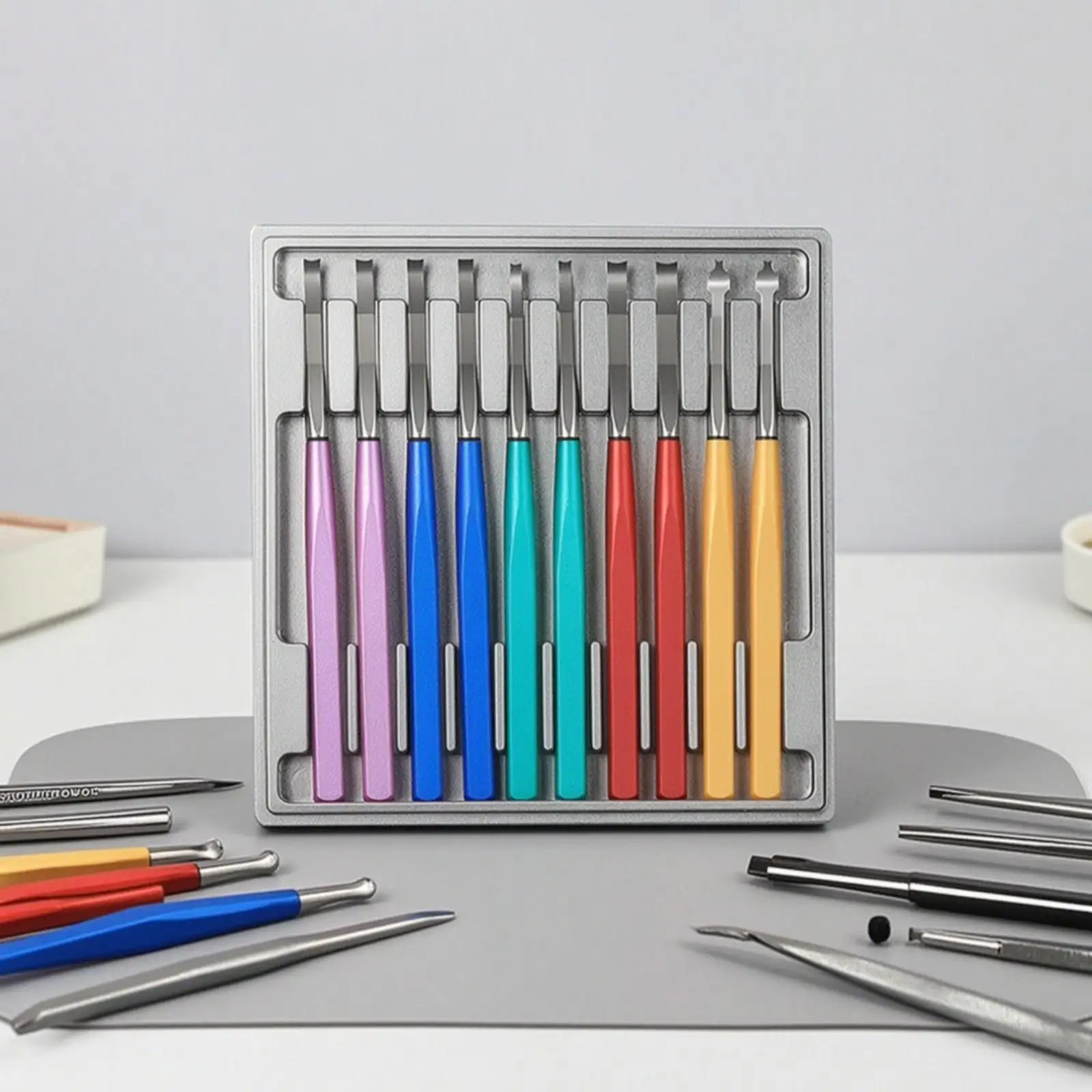 Steel Alloy Watch Hand Remover Tool 10 Piece Set Professional Watchmaker Repair Kit for Delicate Dial Maintenance