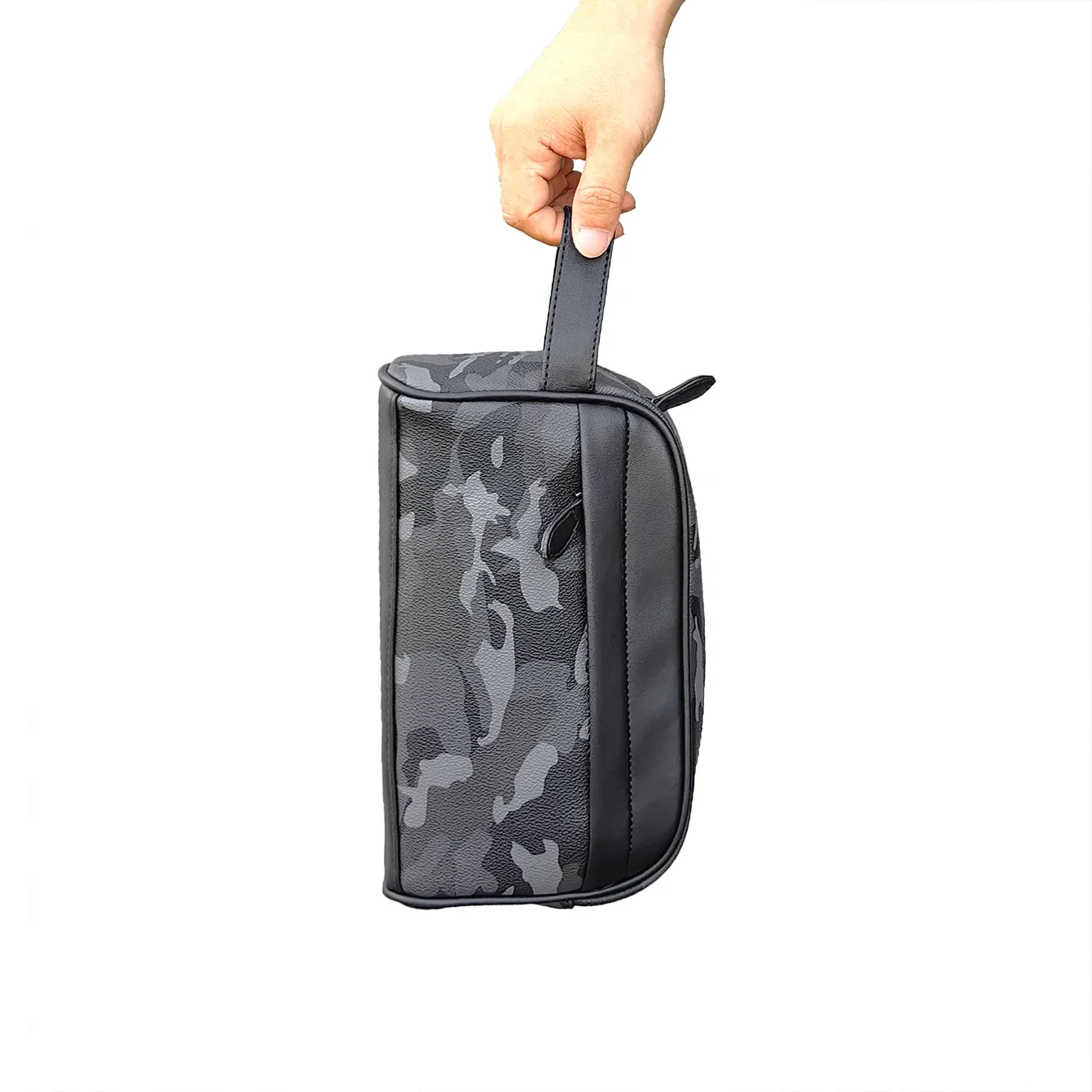 Camouflage Business Clutch Storage Bag Sports Portable, Men\'s Fashion PU Handbag, Fashion Travel Business Trip Leisure Wash Bag