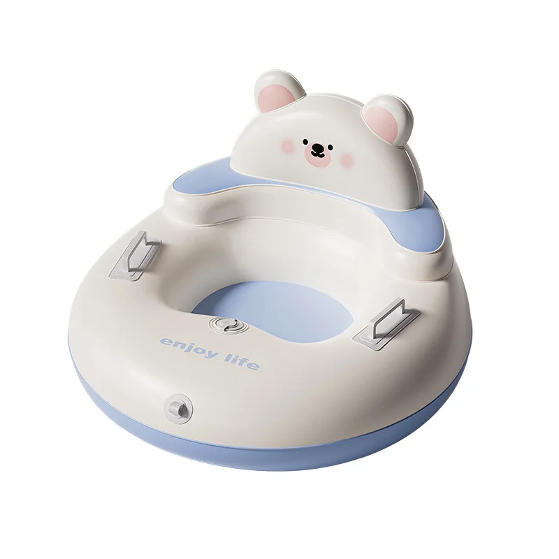 Inflatable large backrest snow tube, thickened, wear-resistant, explosion-proof, without pump