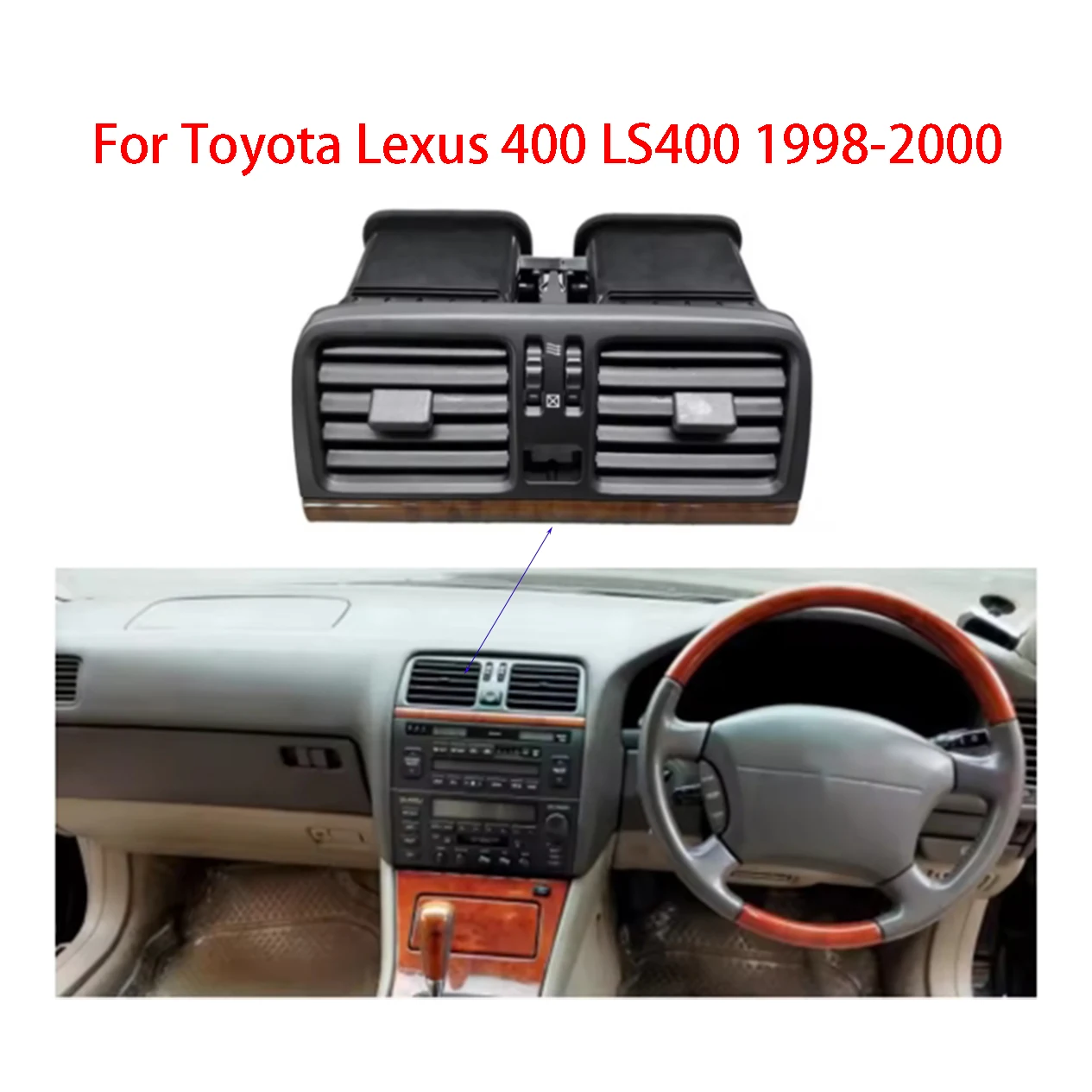 Dashboard Air Conditioning Outlet For Toyota Lexus 400 LS400 1998-2000 A/C Air Vent Grille Trim Parts