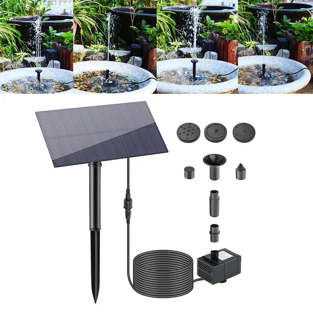 5W 5V Aquarium Pump Garden Decoration with Stake Solar Power Panel Water Pump Watering System Energy Saving Kits for Fish Tank