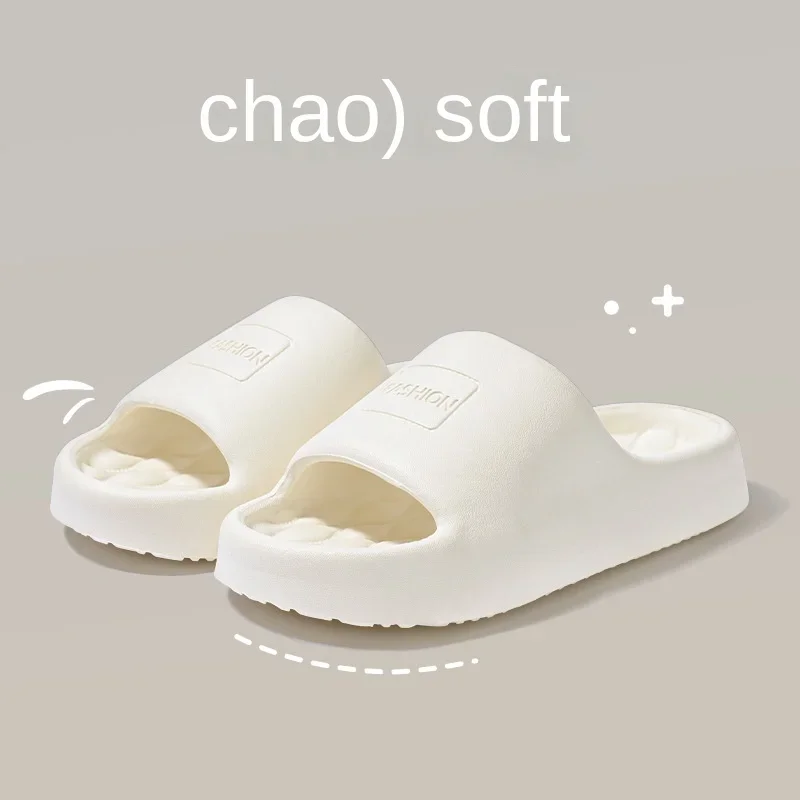 Drooping Slippers for Women Summer Home Non-Slip Bathroom Bath Couple Thick Bottom Home Men's Sandals Summer Simplicity