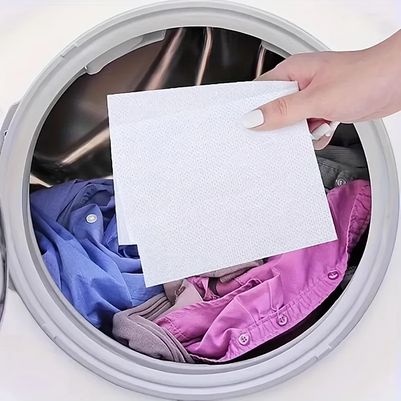 100pcs Colour Catcher Sheet Proof Color, Absorption Paper Anti Cloth, Dyed Laundry Color Run Remove Sheet, in Washing Machine