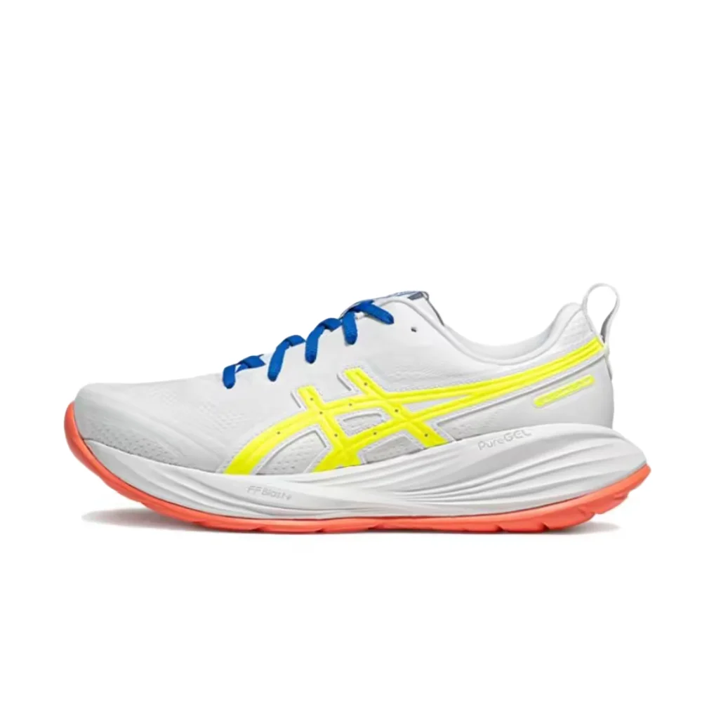 ASICS Gel-Cumulus 27 Men's White Low-Top Runners – Breathable Cushioned Durable Sole & Versatile Comfortable Fit 1011C135-100