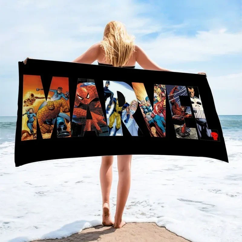 Anime The Iron Man SpiderMan Hulk Annihilation Bath Towels Microfiber Beach Swimming Towel Decor for Kids Gift 75x150cm