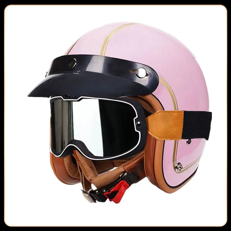 

New Small Helmet Body Helmet Women's Motorcycle Quarter Helmet Motorcycle Riding Half Helmet Retro Cruising Hard Hat