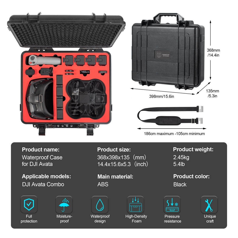 STARTRC Mini 3/Mini 3 Pro Case Waterproof Hard Carrying Case for DJI Mini 3/Mini 3 Pro Accessories (Mini 3/Mini 3 Pro RC)