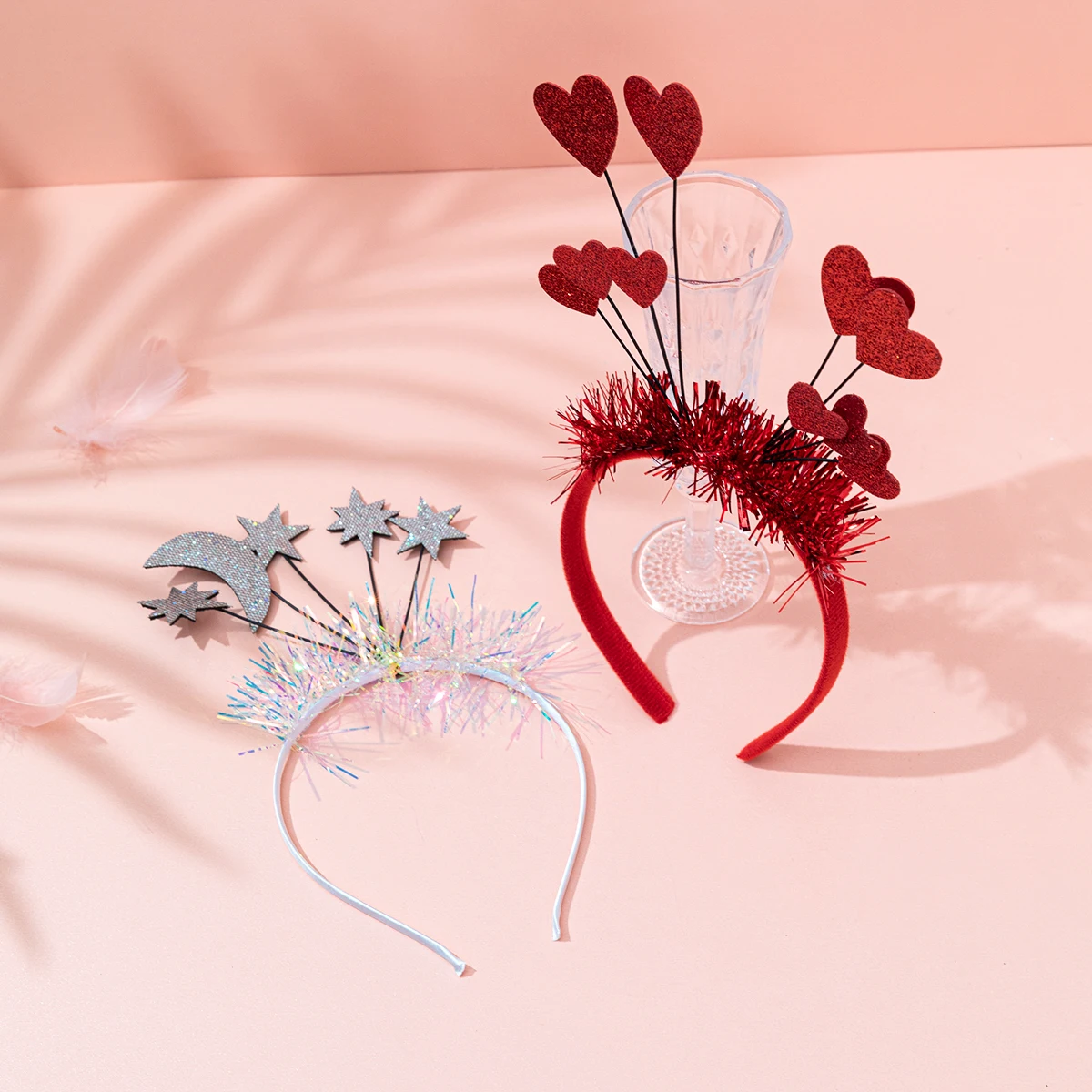 Valentine Headdress 10.83 Inch Love Headbands Women Red Headband Wedding Cupid Costumehoops Hair Accessories