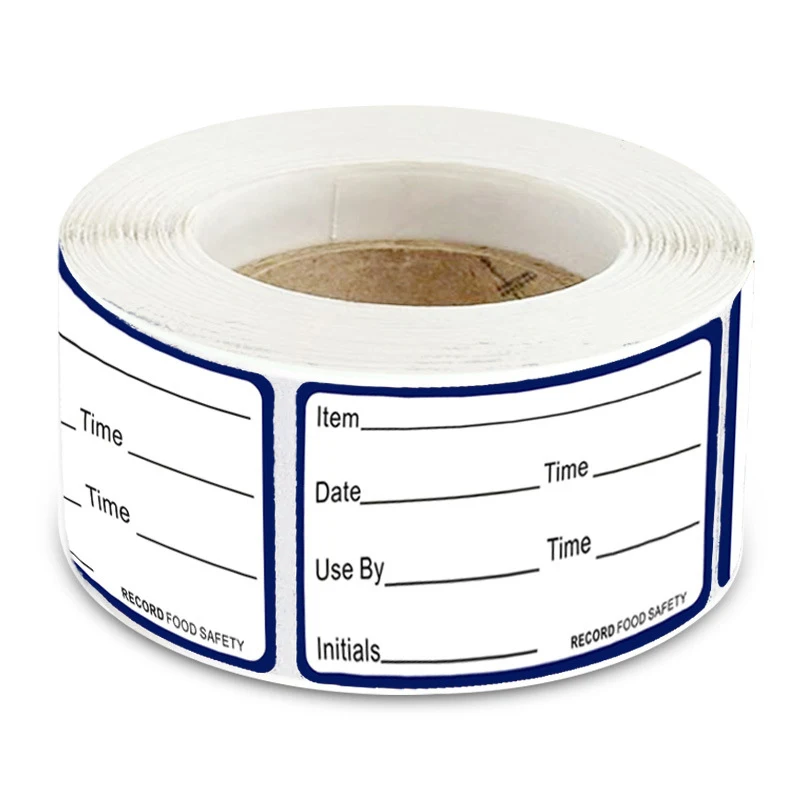 300pcs/roll Self-Adhesive Removable Food Storage Label Waterproof Date Content Label Kitchen Food Stickers