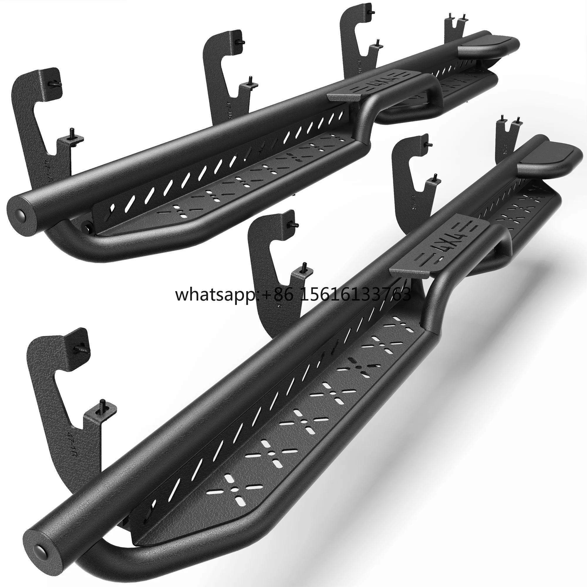 

Running Boards for Chevy Suburban 21-26 & GMC Yukon XL 21-26, 2-Step Side Bars, Powder-Coated Black Carbon Steel Nerf Rails