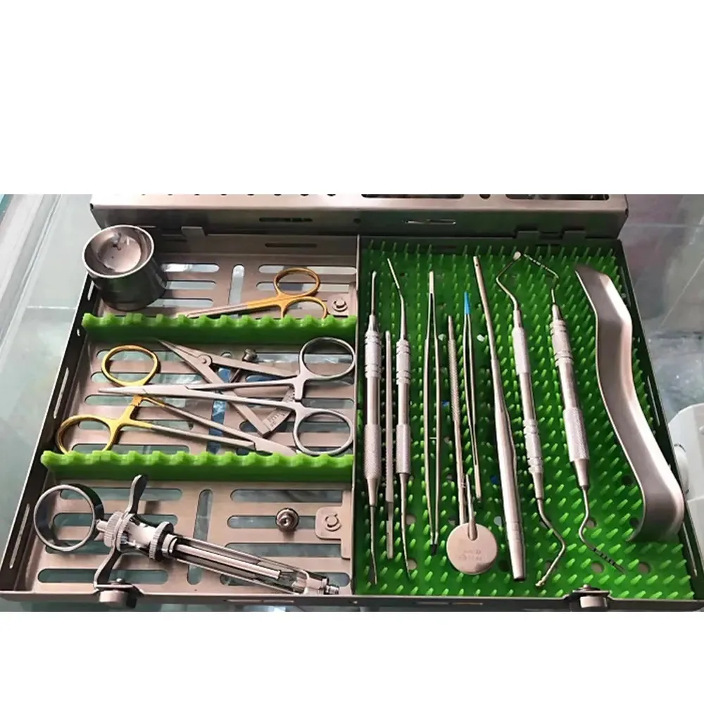 Dental Oral Surgery  Set  Measuring Caliper Holder Scissors Stainless Steel Manual Professional