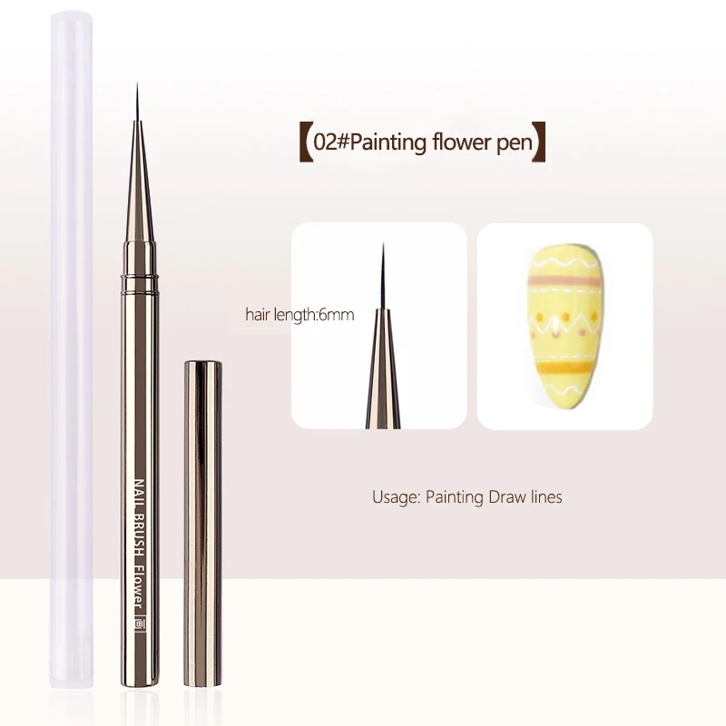 مجموعة فرش تزيين الأظافر الاحترافية مكونة من 12 قطعة، فرشاة أظافر معدنية لسم طلاء الجل وبناء أومبير فرنسي