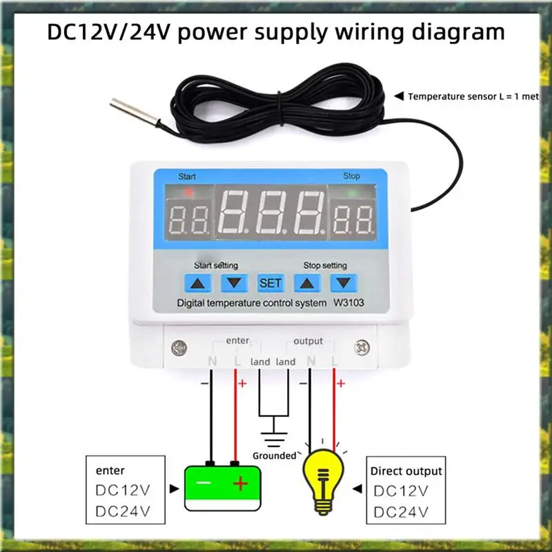 

ABGZ 1 шт. 30A регулятор температуры настенный термостат постоянного тока 12 В 24 В 5000 Вт