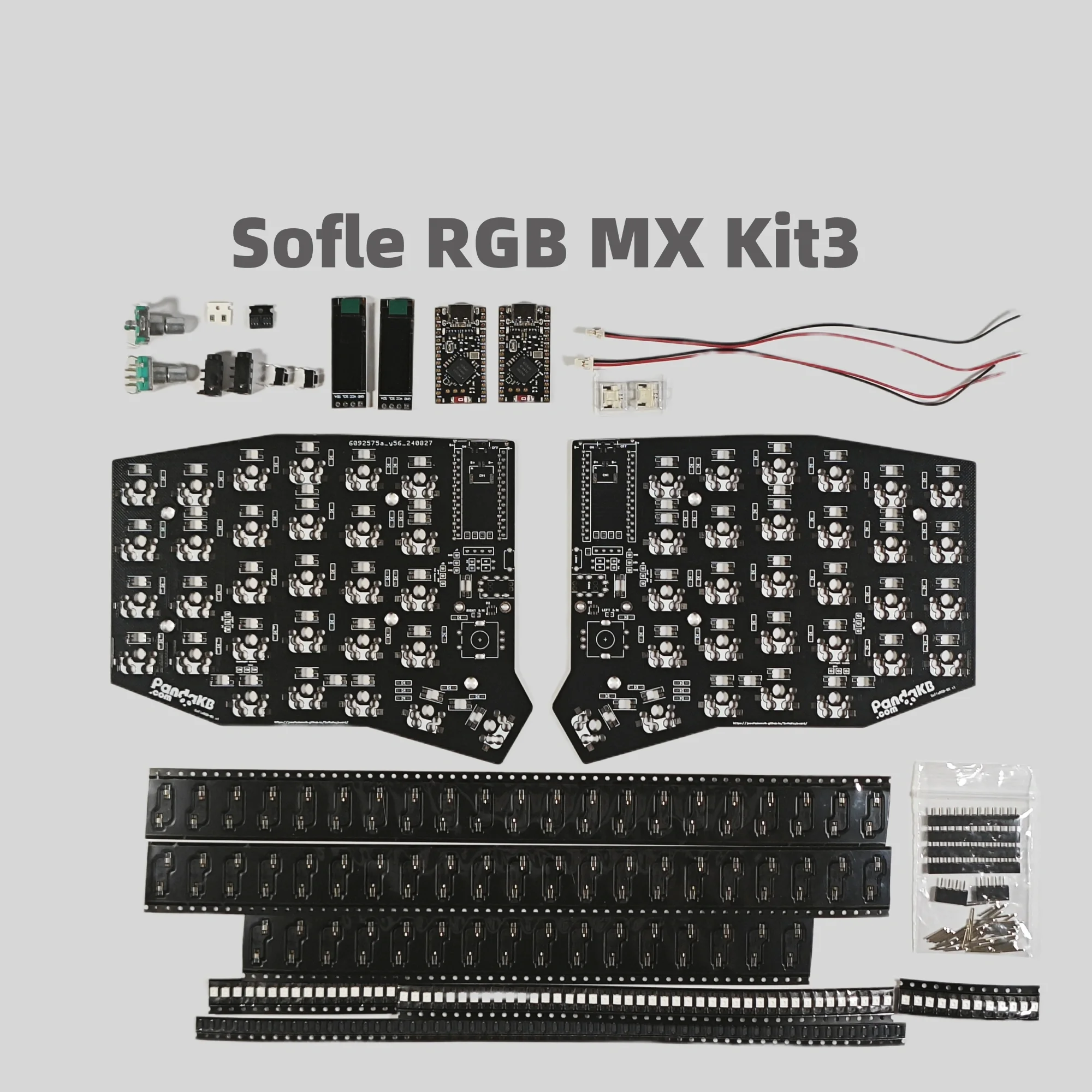 Sofle Choc/MX Split-Tastatur-PCB-Kit, 52-Tasten-Layout, individuelles Zubehör für dünne ESD-kabelgebundene oder kabellose mechanische Tastatur