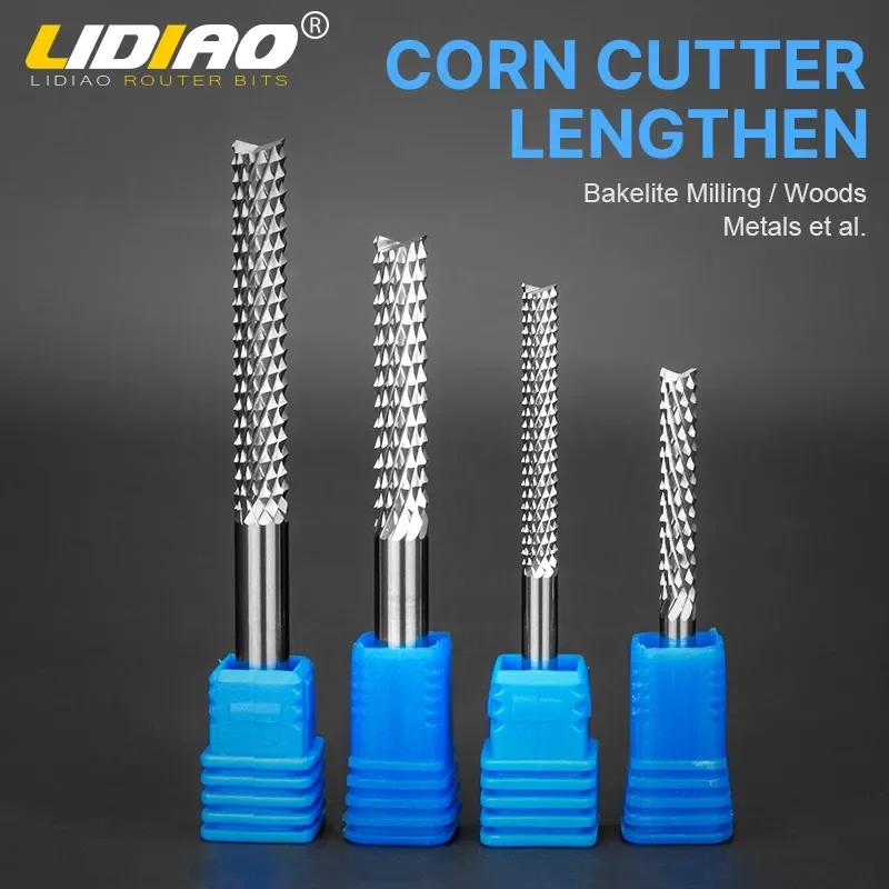 LIDIAO Cnc Corn End Mill 3.175/4/6mm Shank  Cutting PCB Milling Cutter Tungsten Steel Engraving Router Bits  Machine Tools