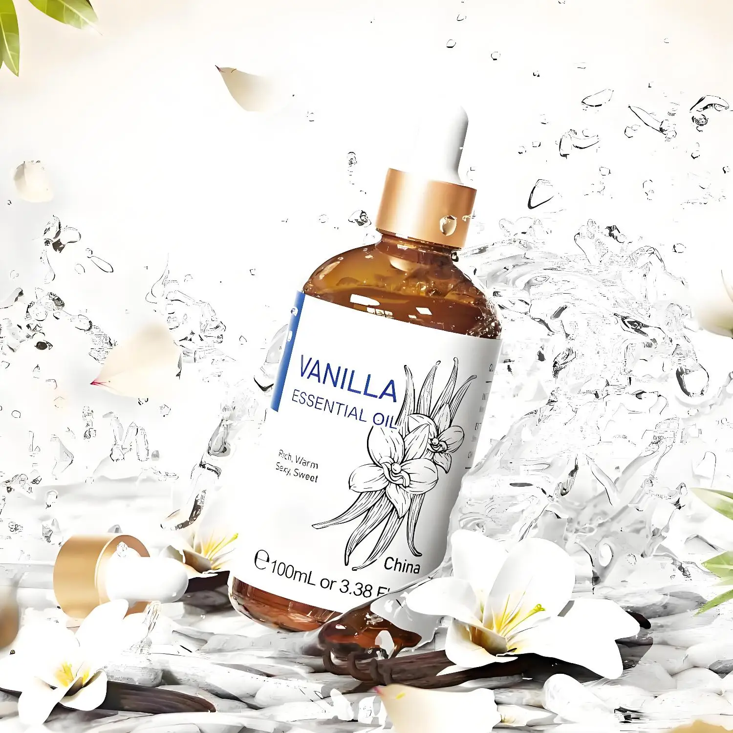 

HIQILI Vanilla Essential Oil 100ML for Diffuser Candle Making Frankincense Sweet Orange Lavender Jasminum Massage Body Care
