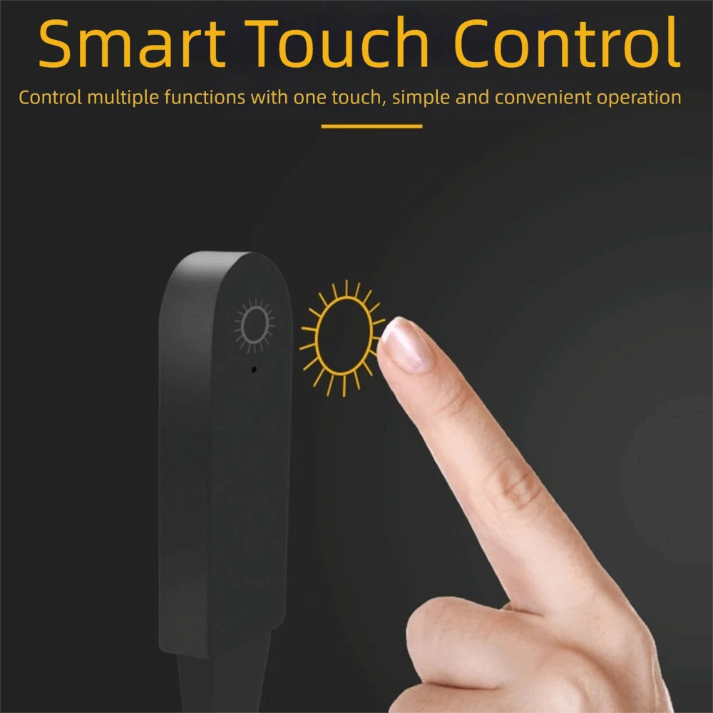 

Регулируемая лампа с зажимом для книги, гибка на 360 градусов, зажим для защиты глаз, ночник с сенсорным затемнением, съемная мини-настольная лампа, обучение