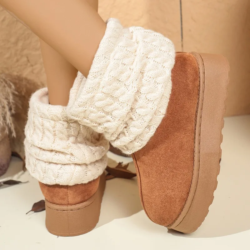 

Женские зимние ботинки, новинка зимы 2020, универсальные бархатные утолщенные теплые водонепроницаемые нескользящие модные ботинки на платформе