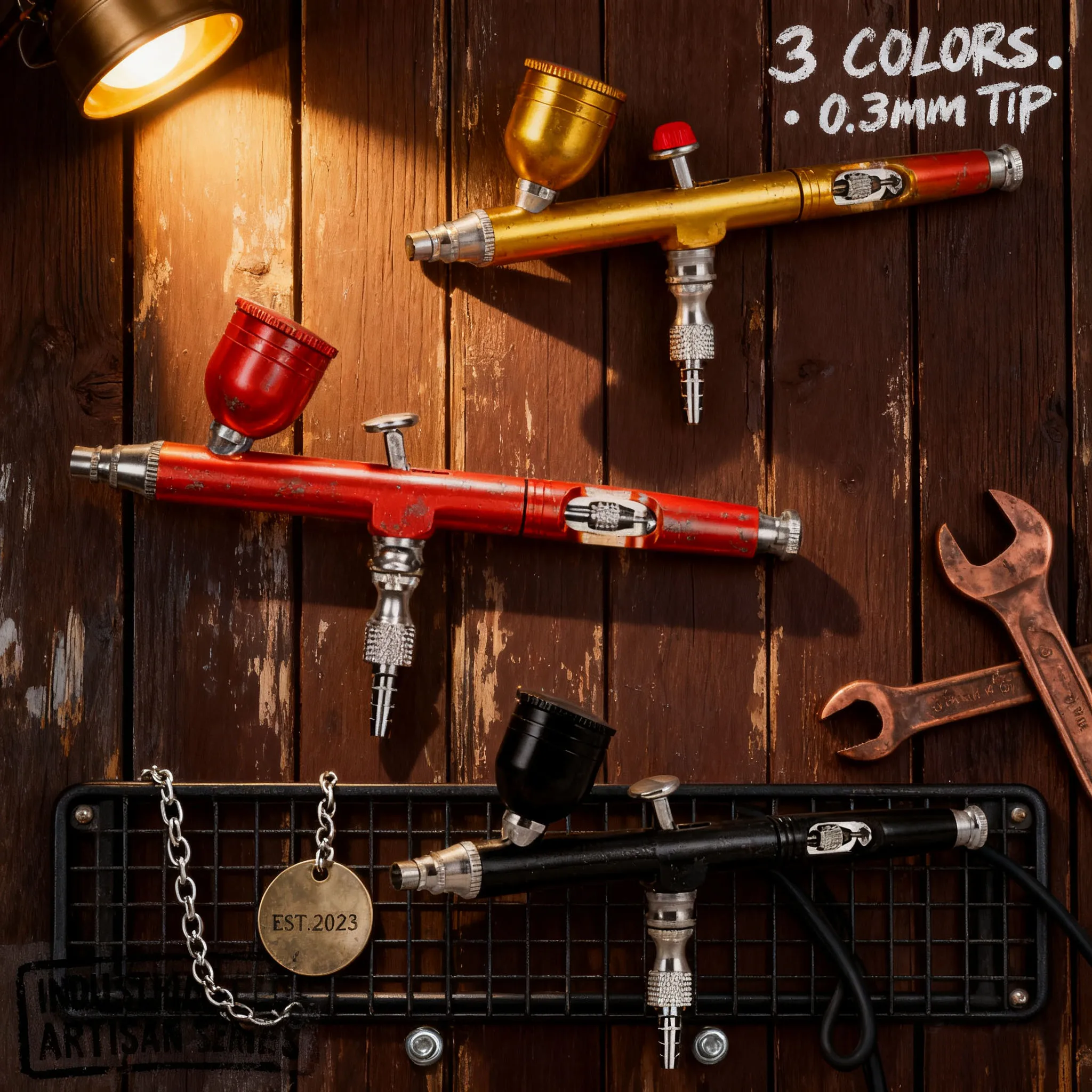 0.3mm Dual Action Airbrush 7cc Fluid Cups Quick Remove Air brush Cap Design Gravity Feed Set for Model Cake Art