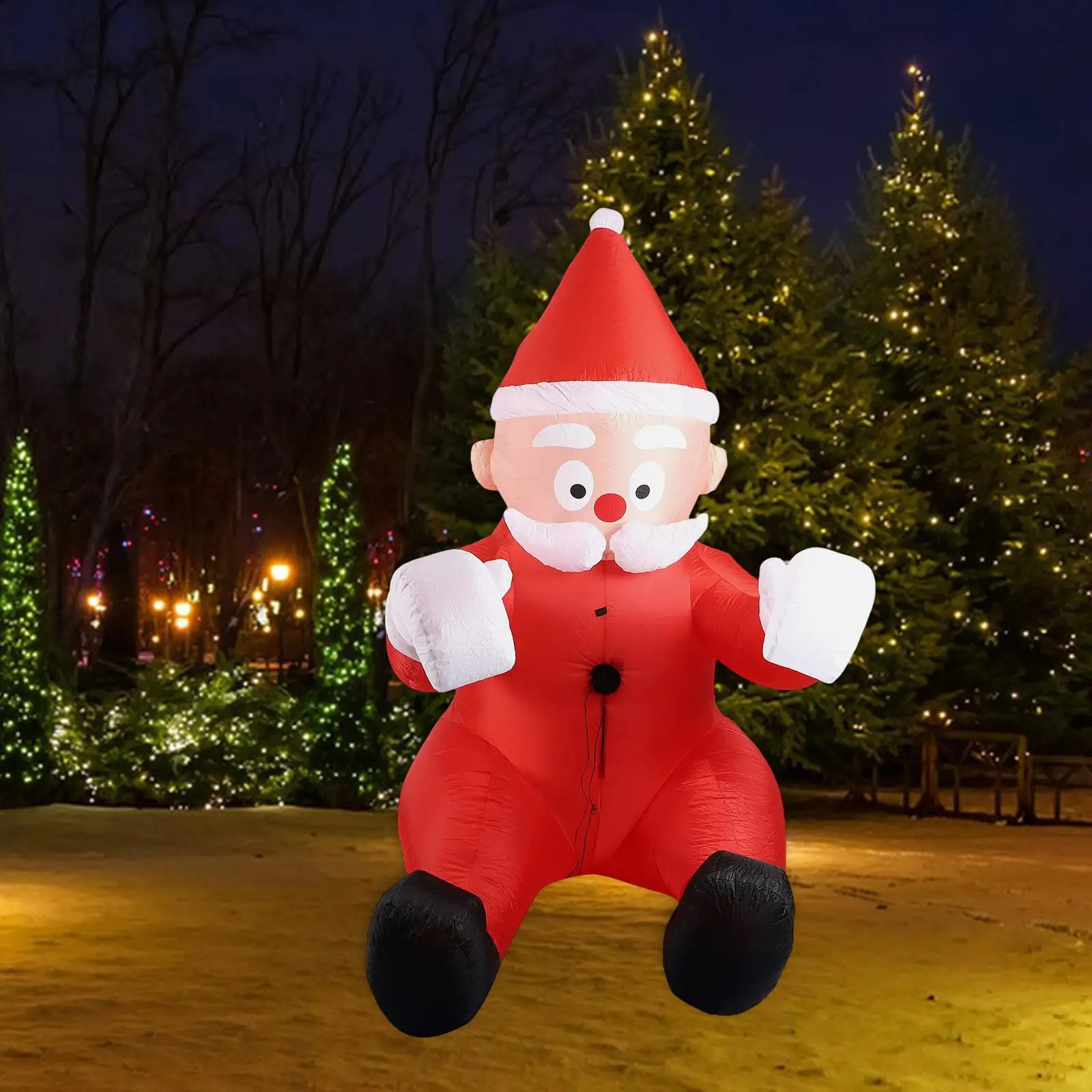 

Christmas Inflatable Santa Climbing Santa Outdoor Decoration Creative Gift 9.84ft for Lawn Courtyard Winter Garden Roof