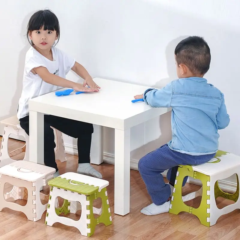 Indoor Outdoor Plastic Folding Step Stool Opens Easy with One Flip, Great for Kitchen, Garden Bathroom, Bedroom, Kids or Adults.