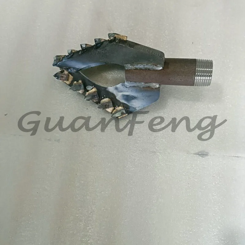 Small Water Well Drilling Rig Three-wing Alloy Drill Bit, Suitable for One-inch Drill Pipe in Soil and Sand Layer