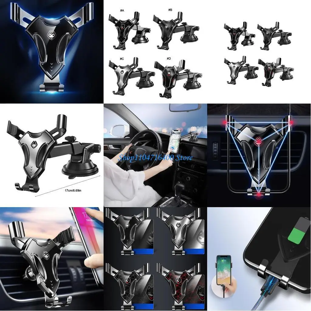

y1gd Car Phone Holder Air Outlet Holder Car Holder Adjustable Foldable Stand Portable Stand 4.7-6.7Inch Phone