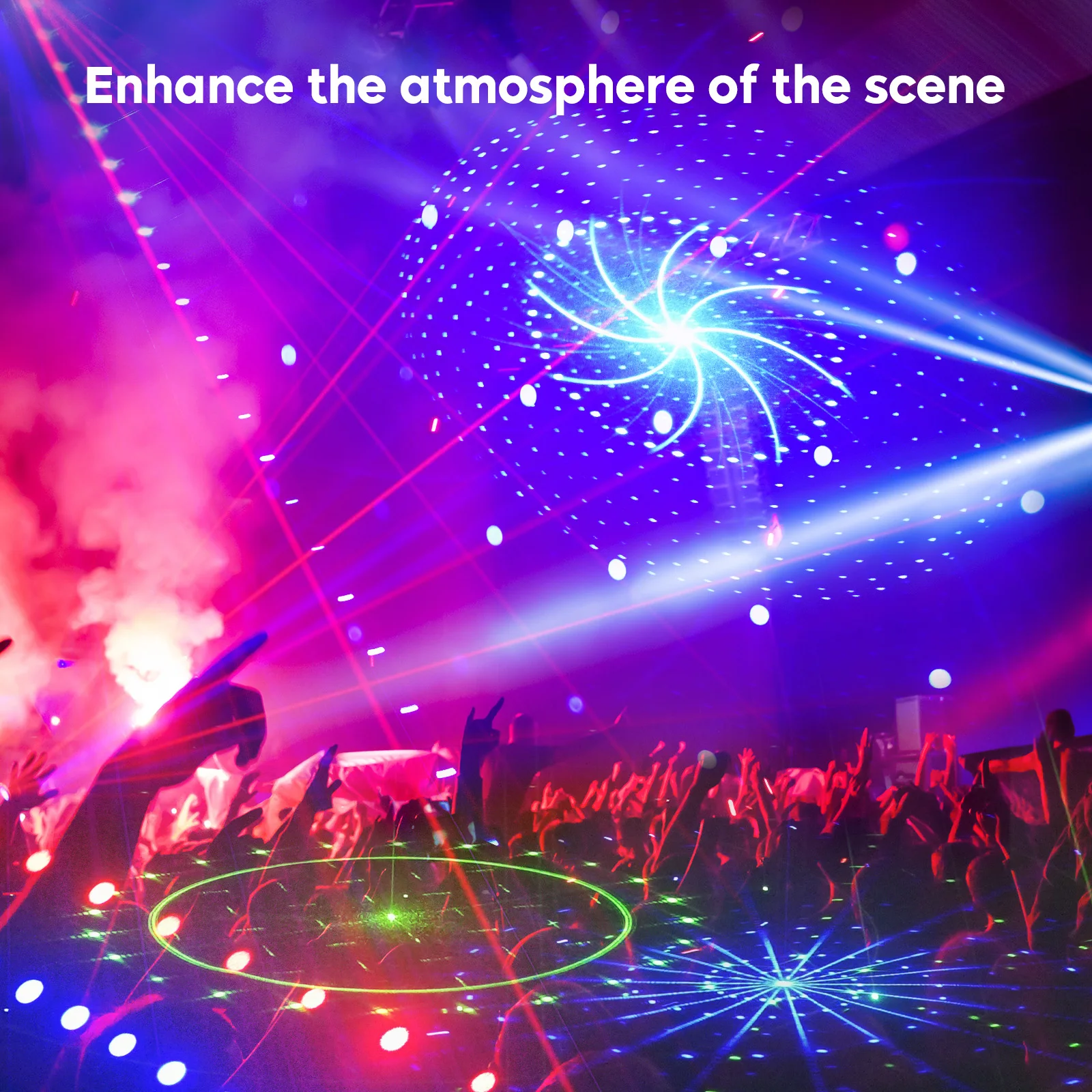 U'King 9 عيون العارض تأثير ضوء المرحلة التحكم عن بعد 7CH DMX512 RGB تأثير ضوء الحفلة ل DJ ديسكو الزفاف ملهى ليلي الخفيفة