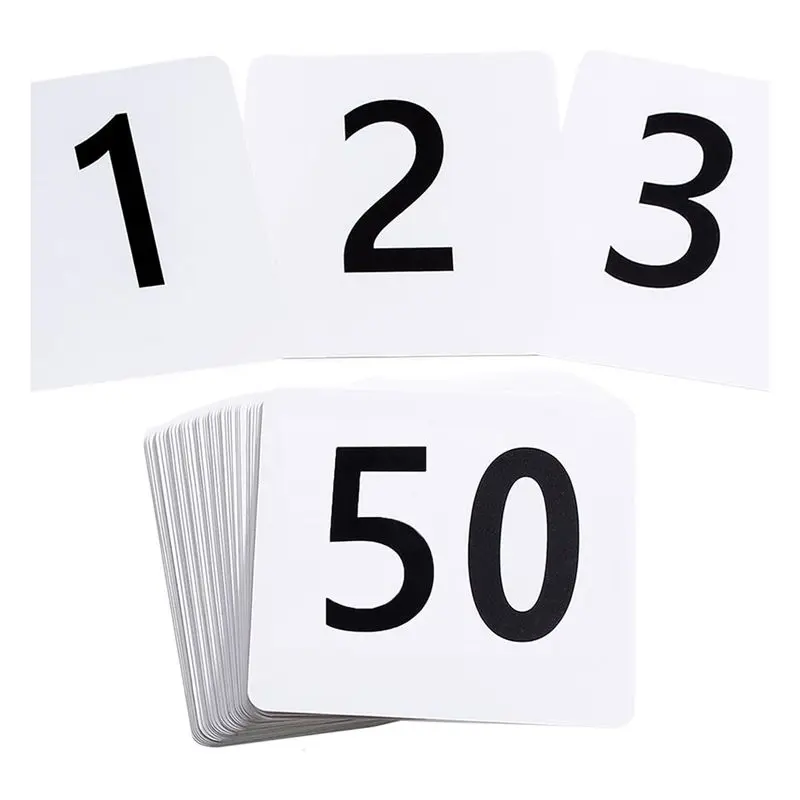 

Многофункциональные номерки для столов (50 шт.), номера 1-50, 3,7x4 дюйма, двусторонние карточки с номерами для столов - для свадеб, приемов, ресторанов