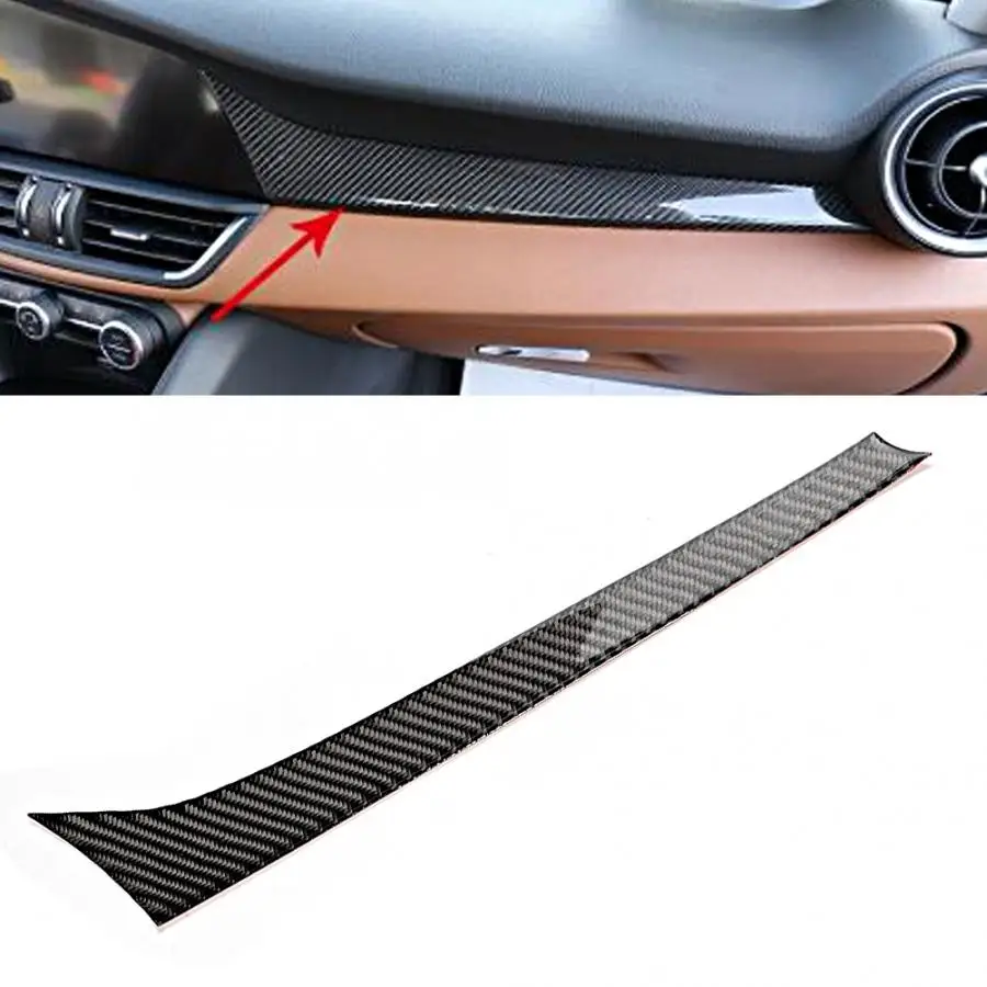 Carbon Fiber Dashboard Strip Trim Car Interior Decoration Fits for Alfa Romeo Giulia 2017 2018 2019 Car Styling Accessories