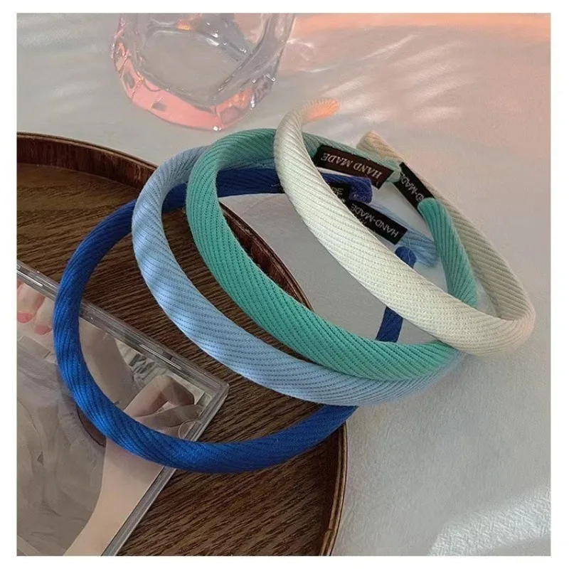 

2pc European and American Solid Blue Style Headband Hair Bands Hairband Hoop for Women Girls Holiday Korean Hair Accessories