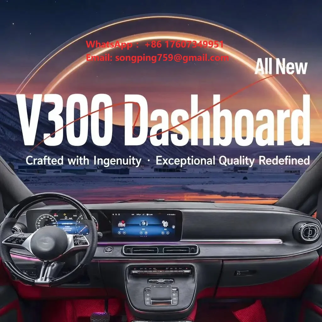 V300 Luxury Dashboard Ambient Light System for Mercedes Vito W447 LED Atmosphere Dual Screen Cockpit Interior Kits Kit