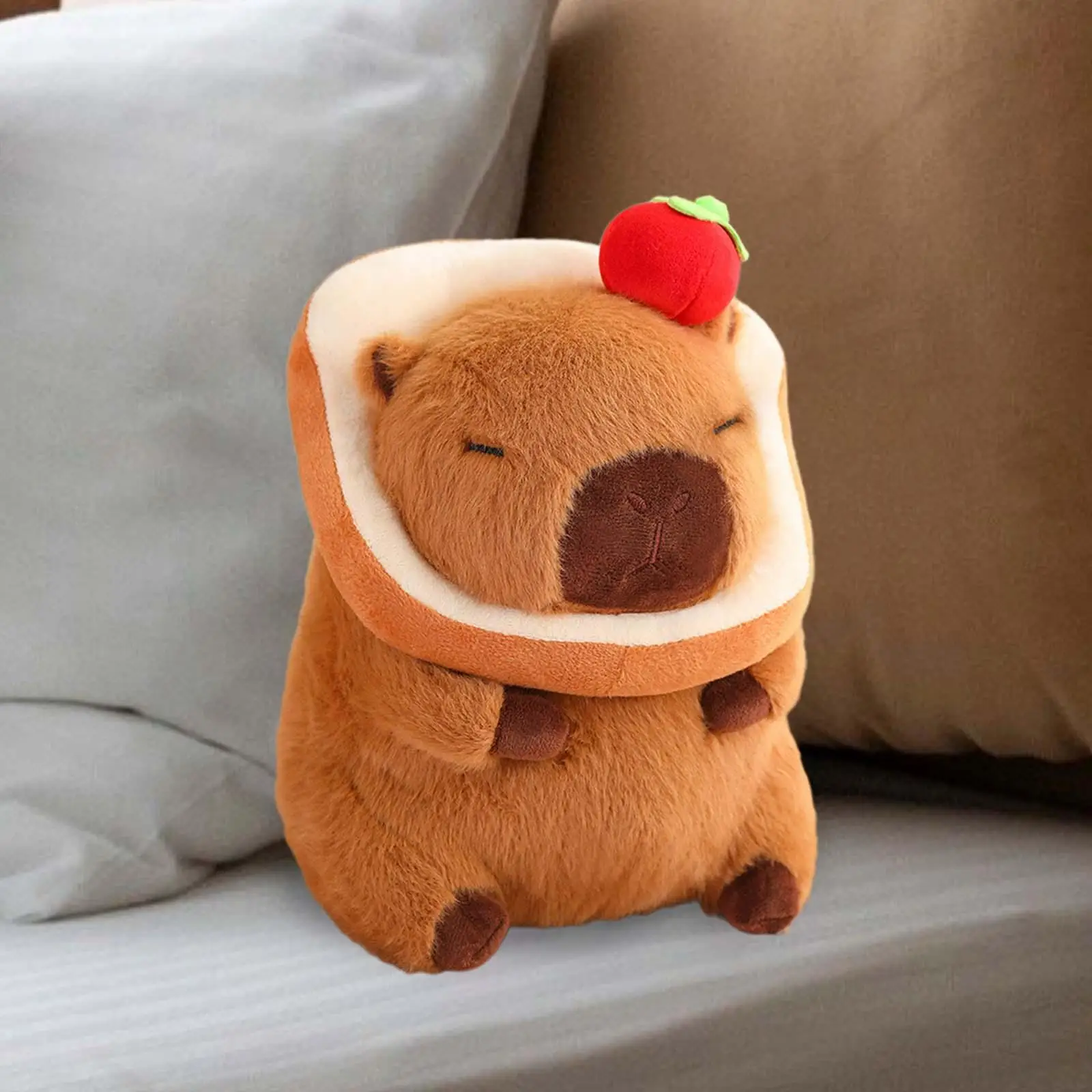 Capybara-juguete de peluche de dibujos animados para niños, Animal de peluche, muñeca Capybara, familia