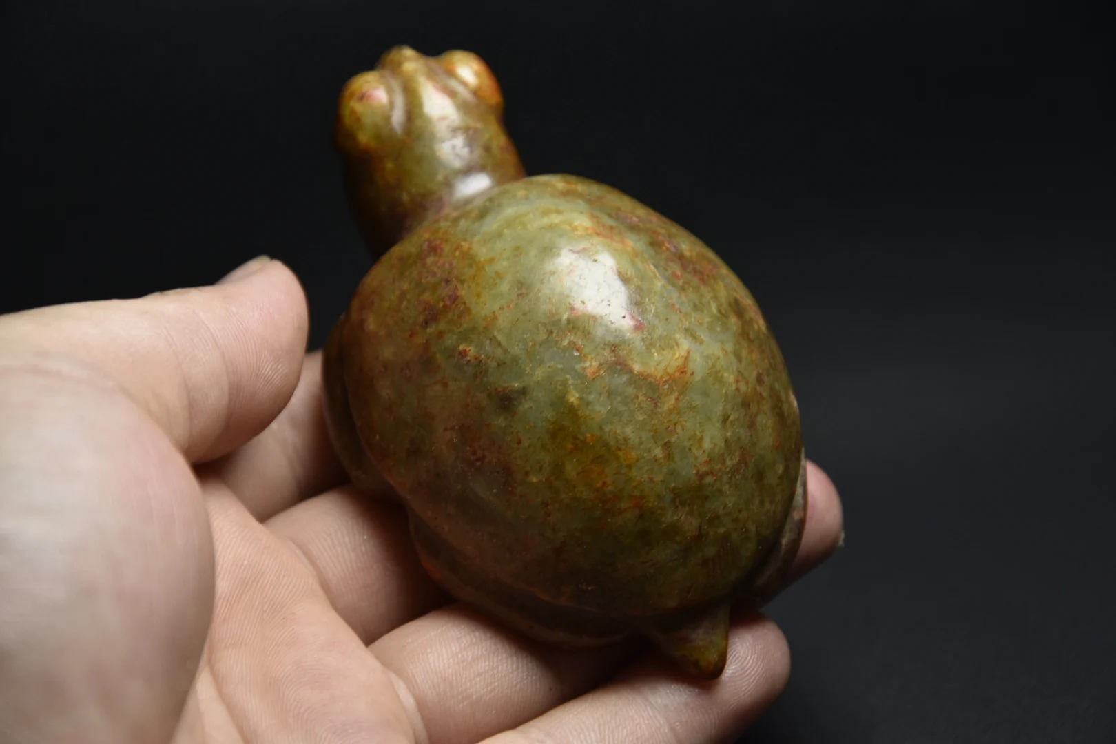 Chinese Hongshan Culture Dahe Grinding Jade Longevity Turtle Ornament Home Decoration