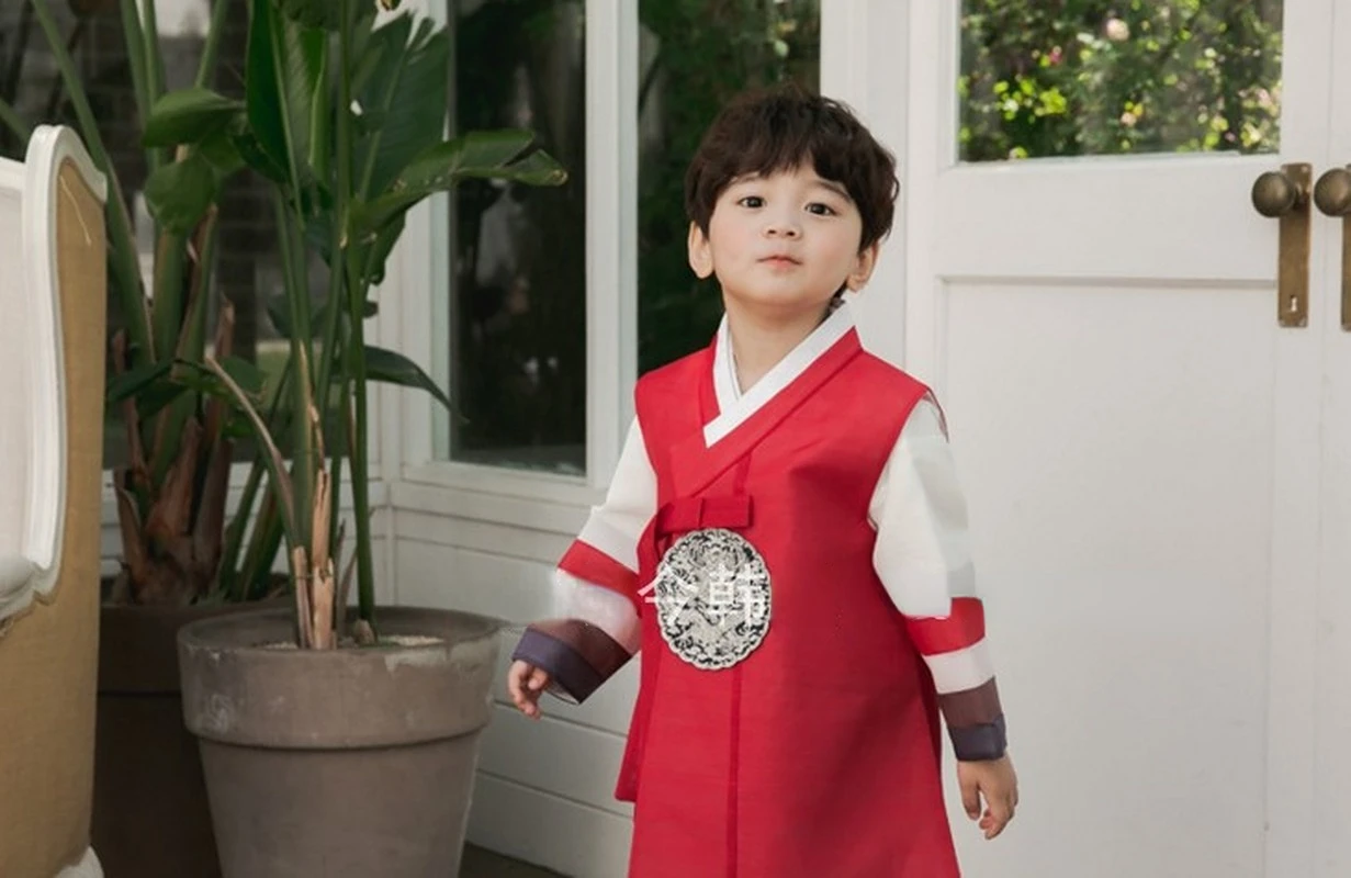 Costume nazionale coreano tradizionale Hanbok per ragazzi banchetto per bambini Costume per bambini Hanbok di un anno