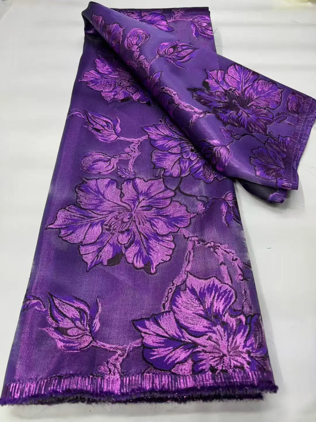 Afrikanische Jacquard Brokat Luxus Stoff Hohe Qualität Floral Organza Tüll Mesh Vergoldung Spitze Französisch Net Brocard Tissu Kleid Nähen