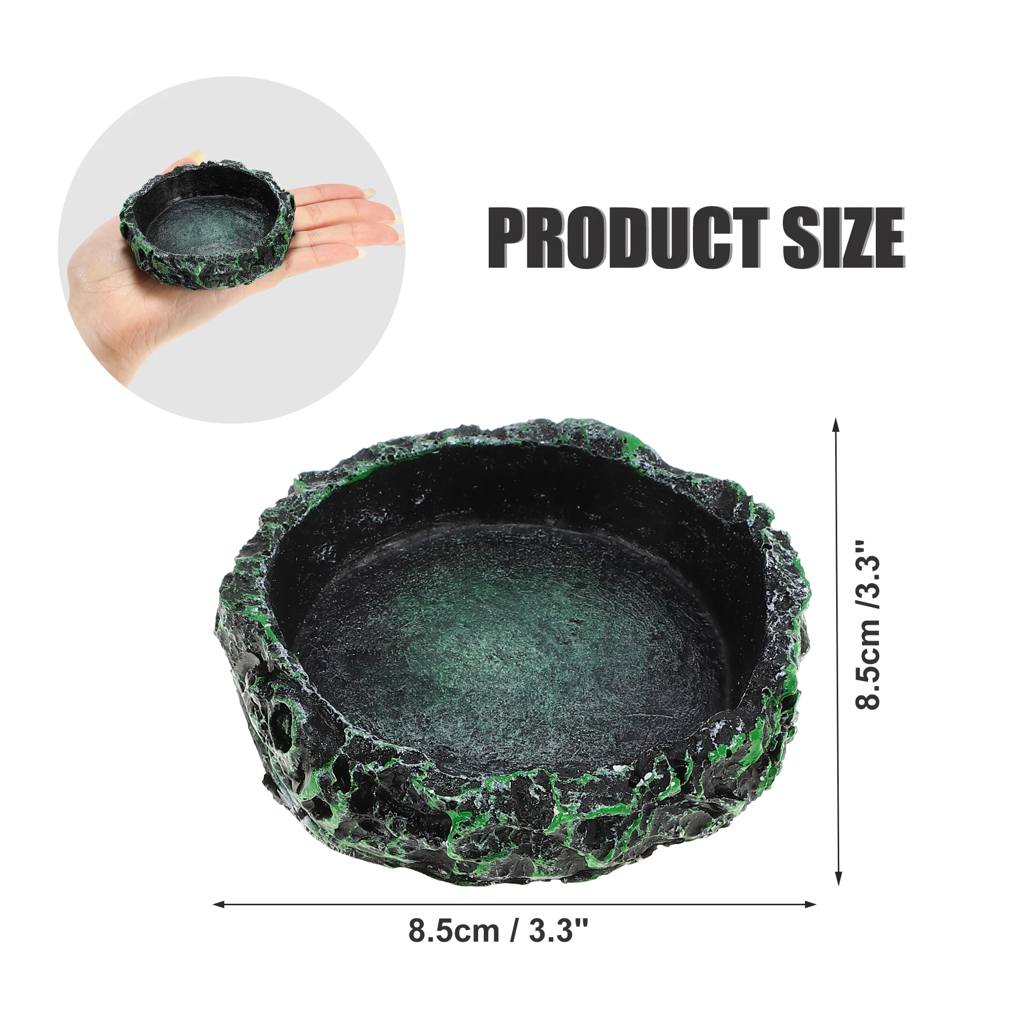 UXCELL Reptile Pet Bowls Feeding Tools Worm Dish Cereus Food Feeder Water Dish Resin Bowl Frog Gecko Spiders Turtles Reptile