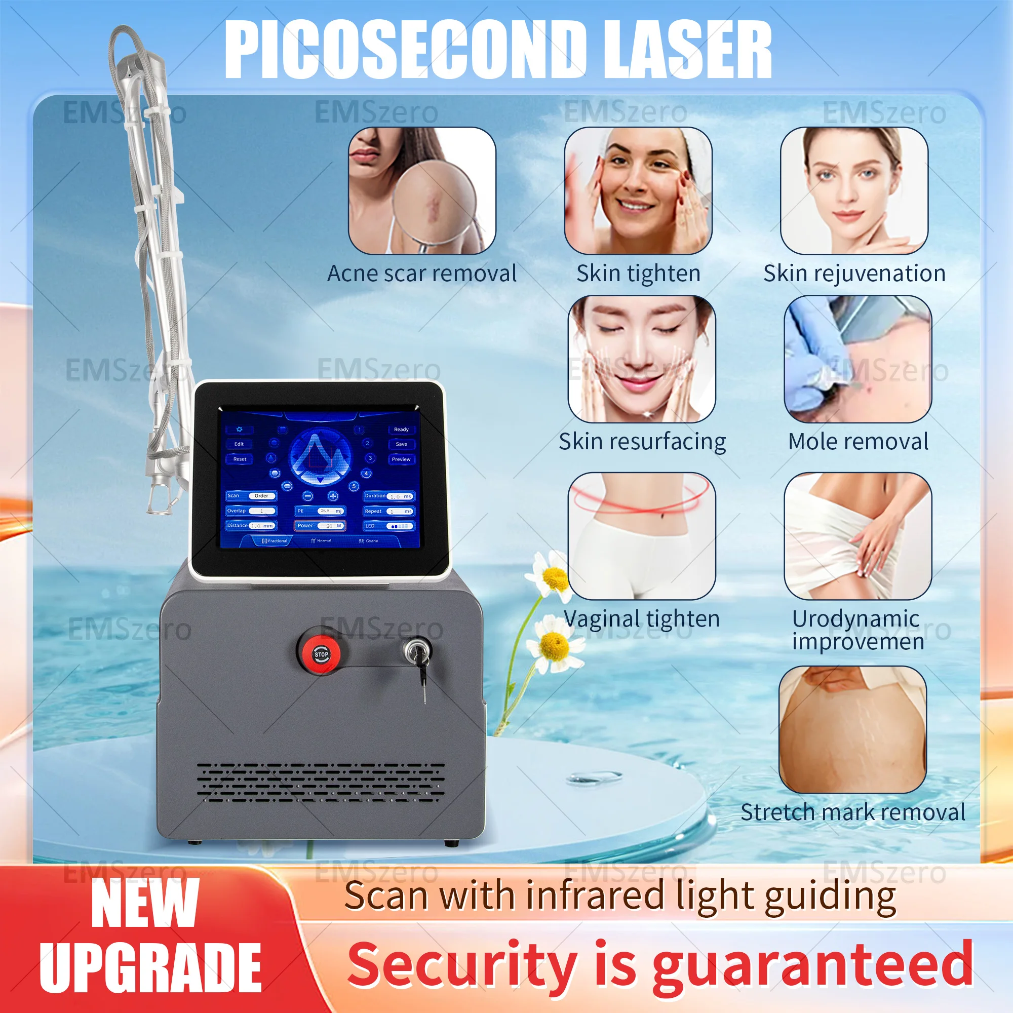 

4D CO2 Fractional Radiofrequency Machine Acne Scar Removal Skin Rejuvenation Anti-Aging Professional Device Vaginal Tightening