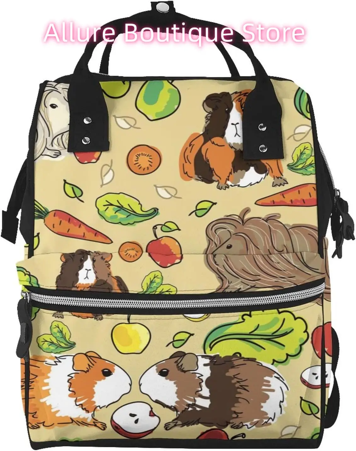 

Cute Hamster Diaper Bag Backpack for Women Large Capacity Nappy Bag Multifunction Waterproof Mummy Backpacks for Mom Dad Essenti