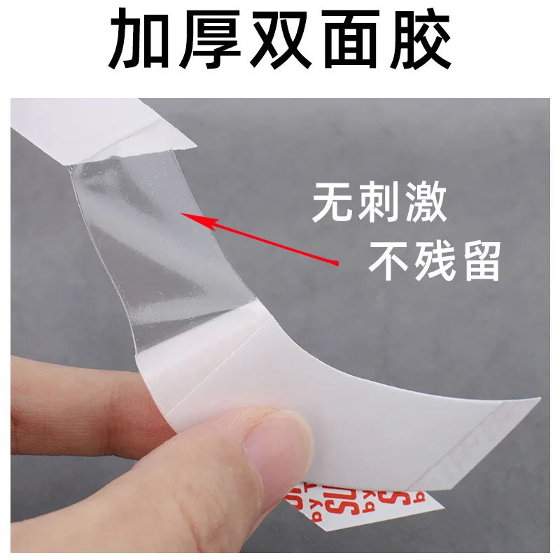 Large curved letter adhesive Supertape Men's wig with bio-skin scalp lace attachment Double-sided biological film