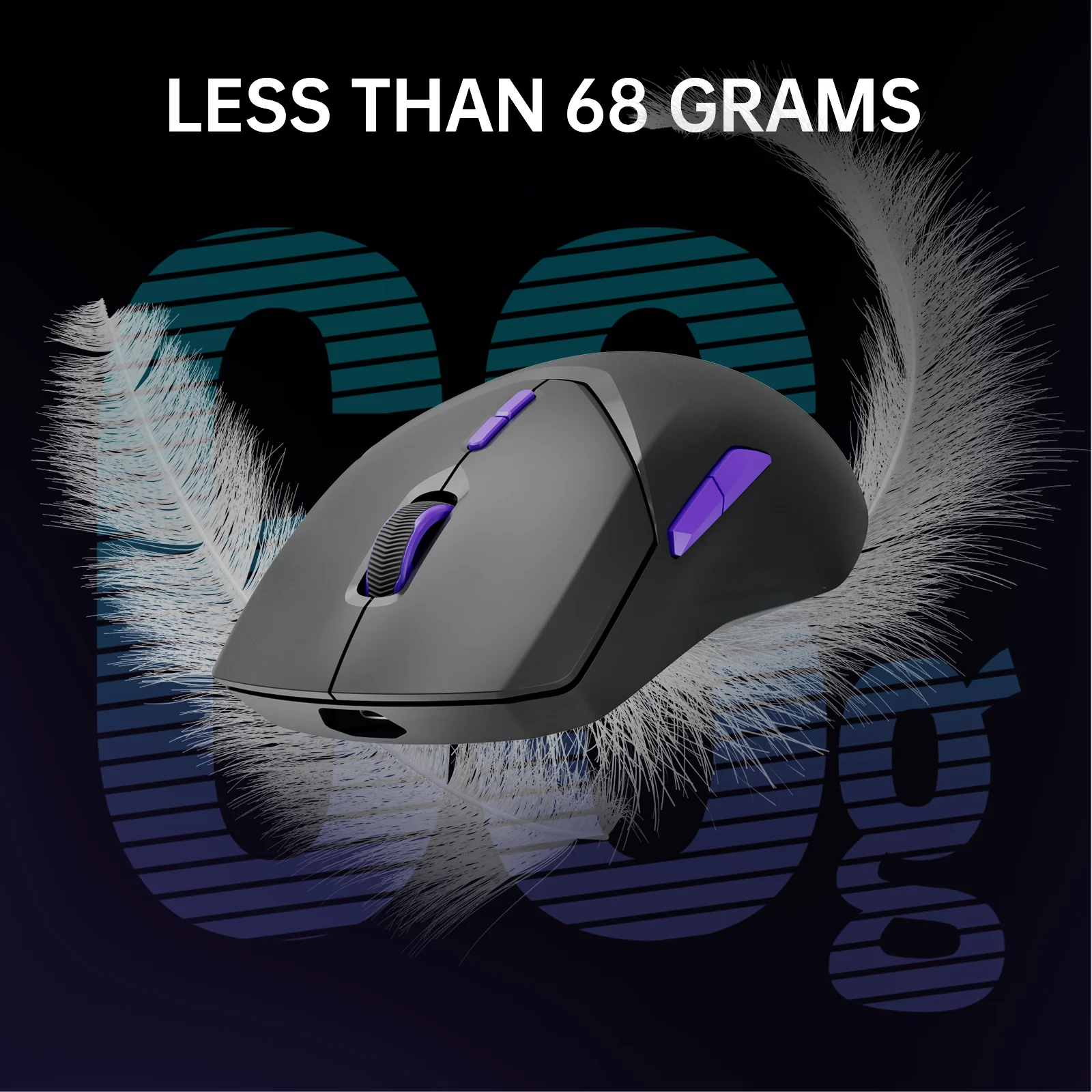 Rapoo VT9PRO 4K ratón inalámbrico para juegos superligero 26000DPI 4KHz tasa de orollización 0,25 ms tiempo de respuesta 180H vida útil de batería PAW3398