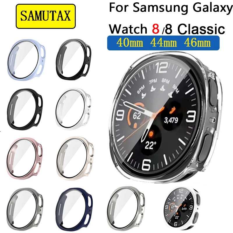Case for Samsung Galaxy Watch 8/8 Classic 40mm 44mm 46mm Hard PC Protective Scratch-Resistant Watch Case Cover for Men Women