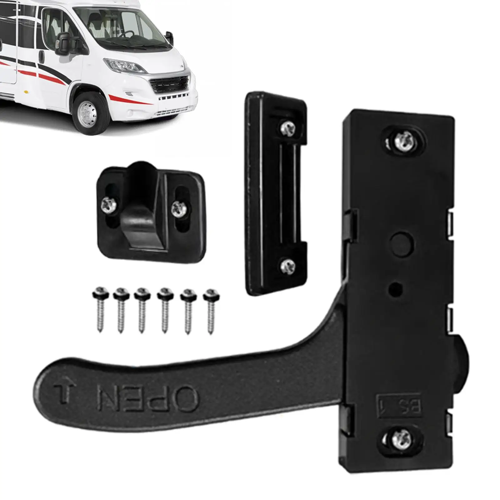 

Дверная защелка для автофургона, детали для входа в дом на колесах, противоугонная всепогодная защелка для экрана автофургона для сарая, уличный грузовой фургон, прицеп, патио