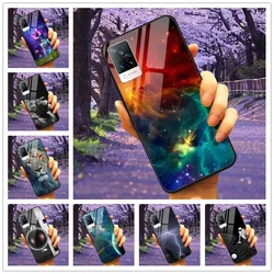 Case For vivo V21 4G 5G V2027 V23 V20 V2025 V 21 Phone Cover Tempered Glass Luxury Protective Soft Bumper Hard Back Shell