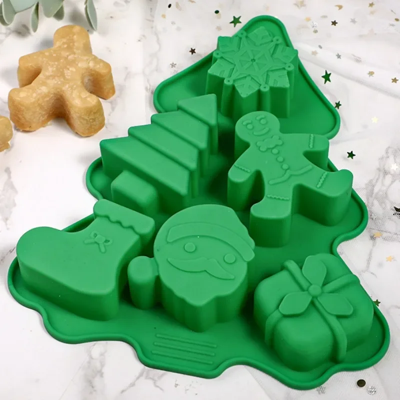

Christmas Silicone Molds Xmas Baking Mold for Mini Cakes, Handmade Soap Chocolate Jello, Candy and Candles silicone molds