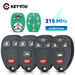 KEYYOU 원격 제어 자동차 키 포브, 5 버튼, 315Mhz, 쉐보레 폰티악 G5 G6 새턴 아우라 2008 2009, 뷰익 KOBGT04A 키