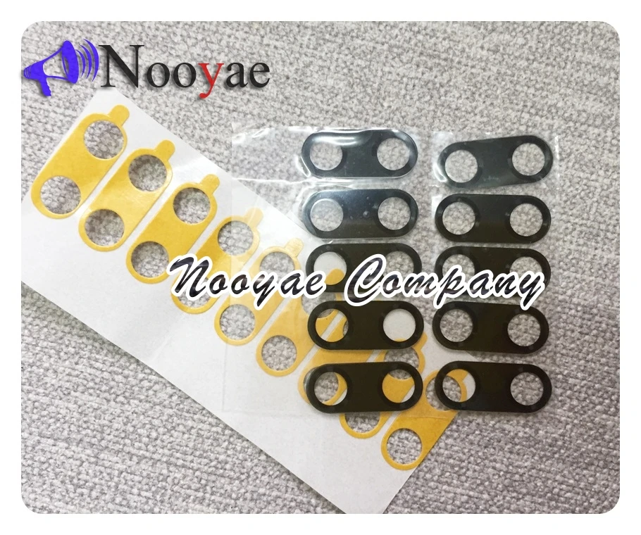 Obiettivo in vetro per fotocamera posteriore grande con retro nero per Huawei P Smart Plus 2019 P20 pro P30 lite obiettivo per fotocamera con adesivo + traccia