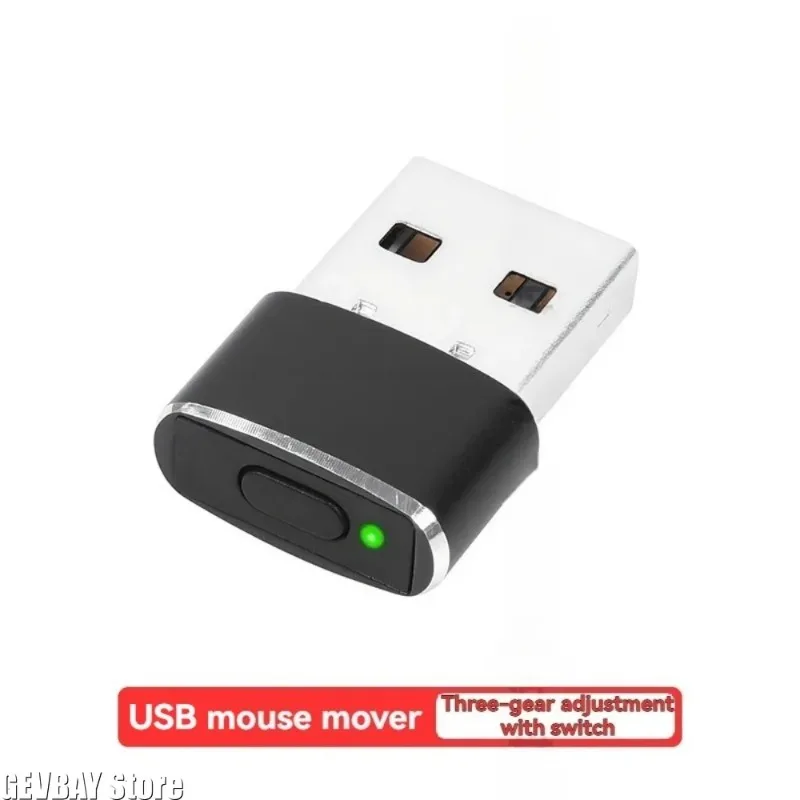Undetectable USB Mouse Jiggler With ON/OFF Button, Plug and Play PC Keep Awake Mouse Mover Simulator
