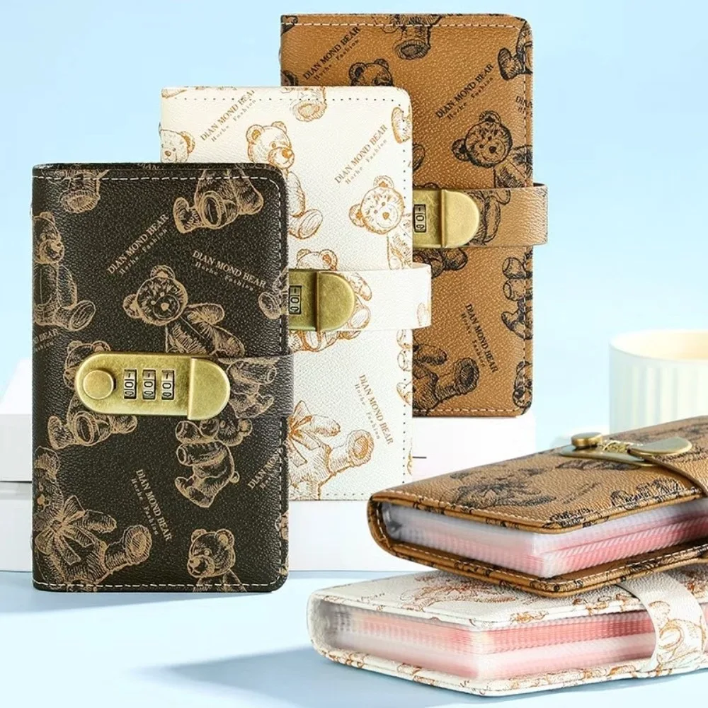 دفتر ملاحظات برمز A6 للمال مضاد للرذاذ المائي على شكل دب كرتوني مطبوع للميزانية النقدية دفتر الأستاذ مذكرات المفكرة جدول أعمال أسبوعي أكاديمي #3