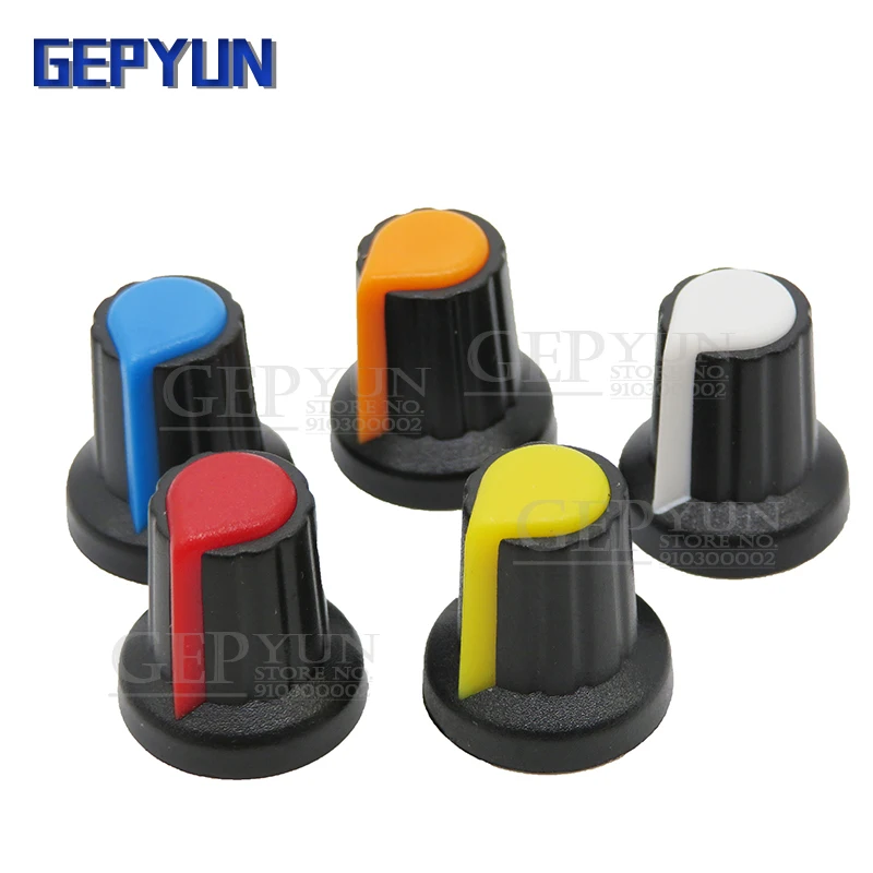 غطاء مقبض مقياس الجهد WH148 ، مقبض AG2 ، أصفر ، برتقالي ، أزرق ، أبيض ، أحمر ، 15x17 ، 20